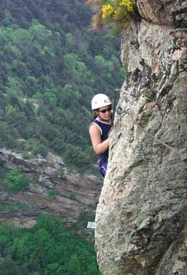 Christelle DALLEAU dans un des derniers passages.