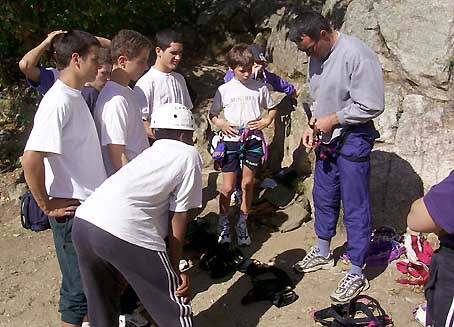 Mise en place des baudriers